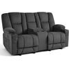 image:imageMCombo 75 in Power Reclining Loveseat with Storage Console 6034M2 BrownGrey
