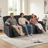 image:imageMCombo 75 in Power Reclining Loveseat with Storage Console 6034M2 BrownGrey