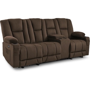 image:imageMCombo 75 in Power Reclining Loveseat with Storage Console 6034M2 BrownBrown