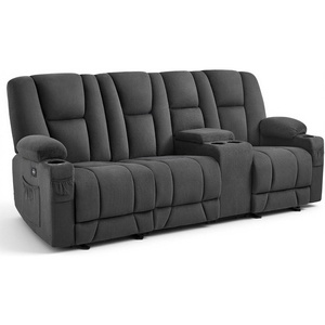 image:imageMCombo 75 in Power Reclining Loveseat with Storage Console 6034M2 BrownGrey
